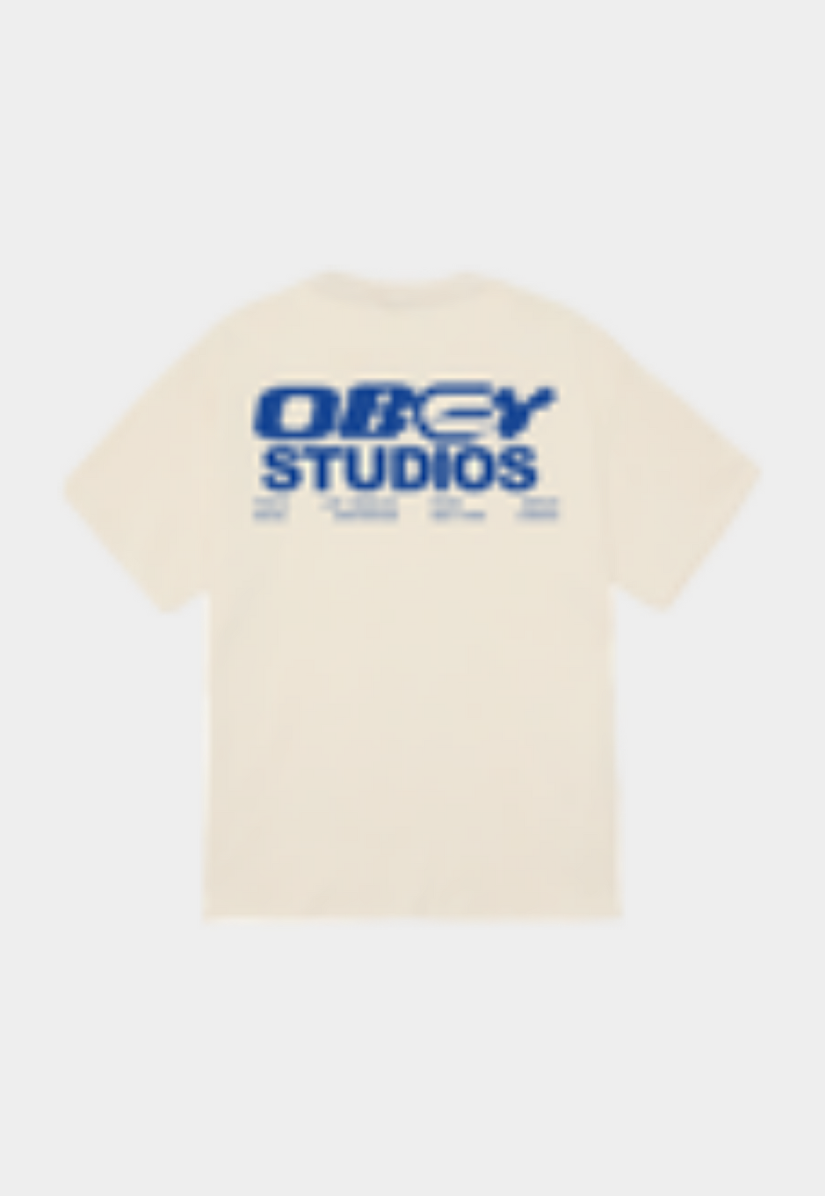 Antique White טי שירט קצרה גברים Design Studios OBEY