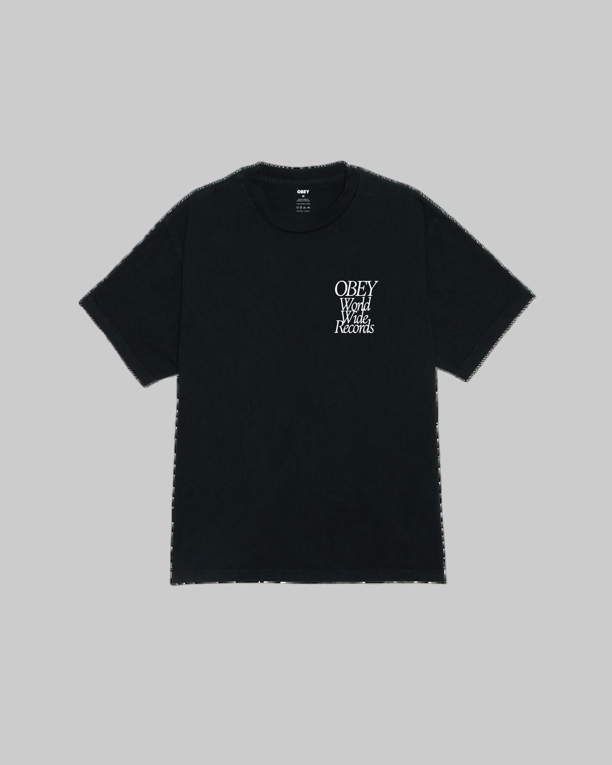 Light Gray טי שירט קצרה לגברים Worldwide OBEY