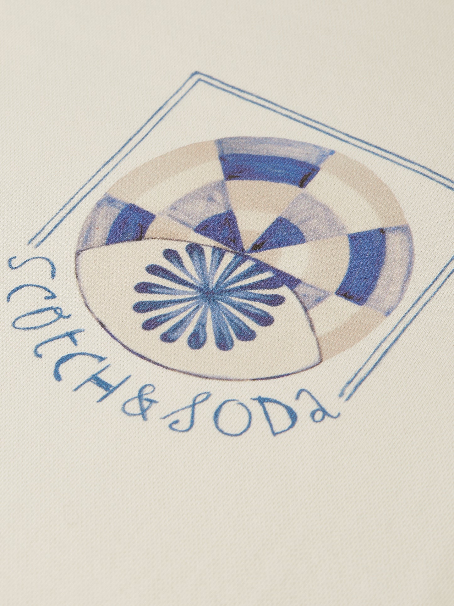 Light Gray סווטשירט לגברים Front And Back Artwork SCOTCH & SODA