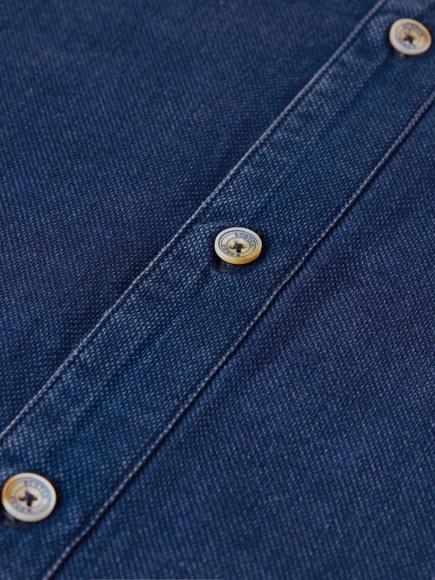 Dark Slate Gray חולצה מכופתרת דנים לגברים Denim Structured SCOTCH & SODA