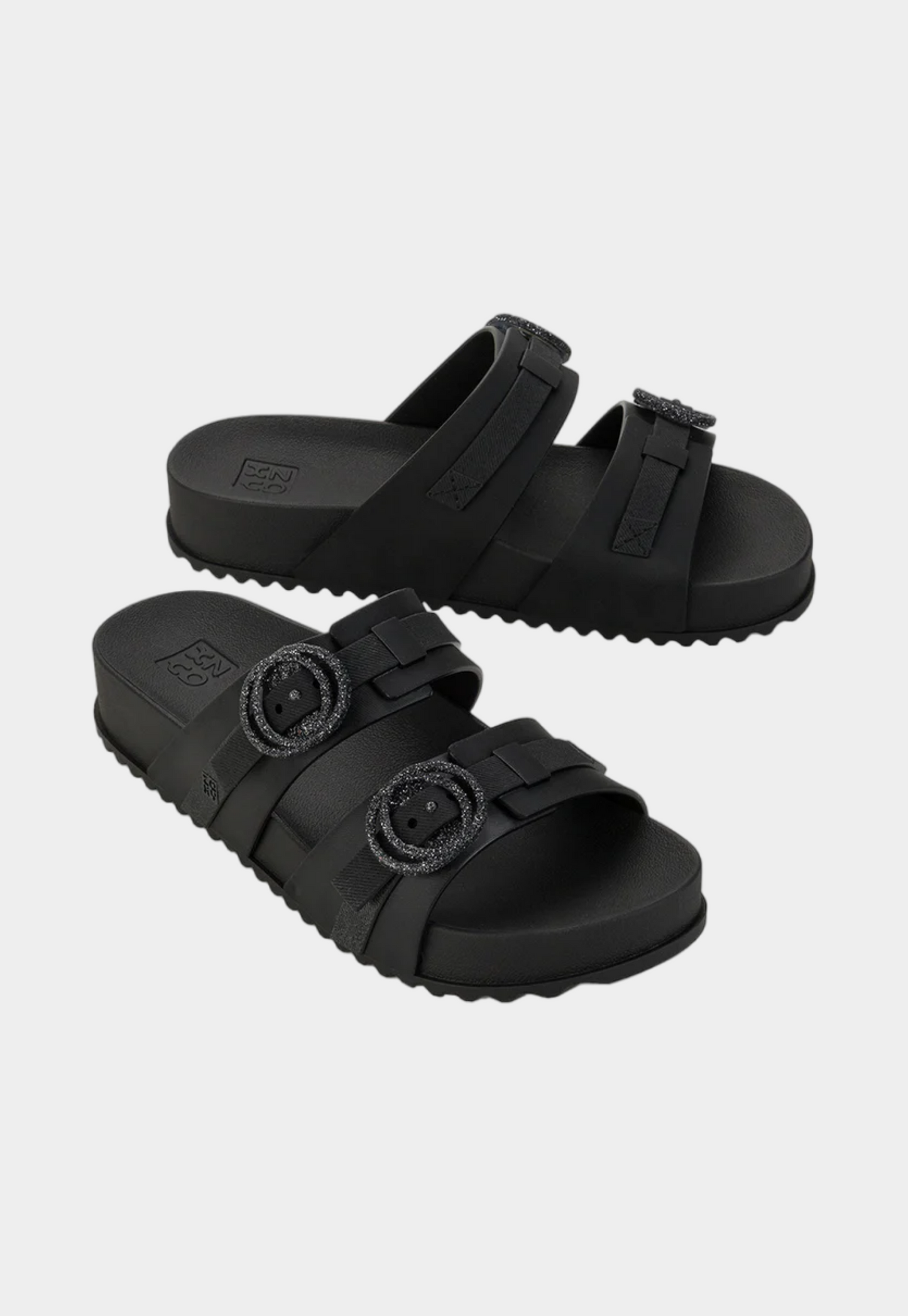 Dark Slate Gray כפכפי גומי עם אבזמים לנשים Glaze ZAXY