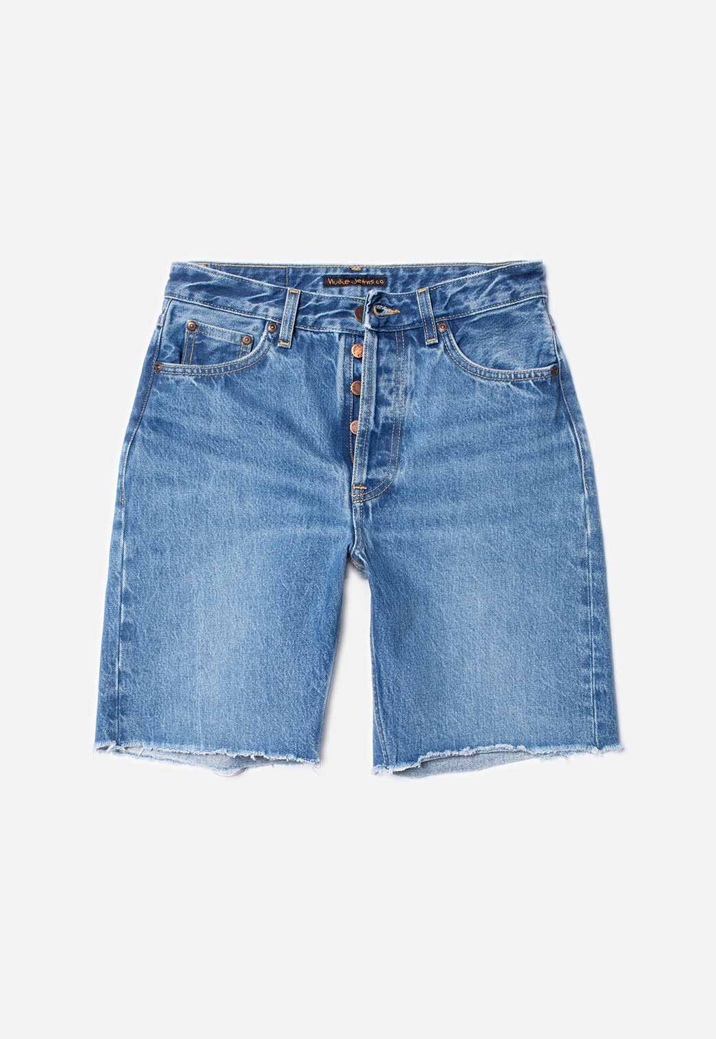 Steel Blue ג'ינס קצר לנשים Maud Shorts - Nostalgic Blue NUDIE