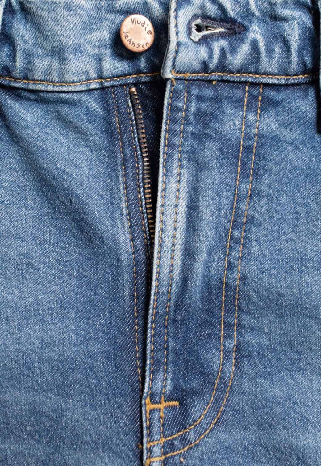 Slate Gray LEAN DEAN - BLUE HOPE ג'ינס ארוך Straight לגברים NUDIE