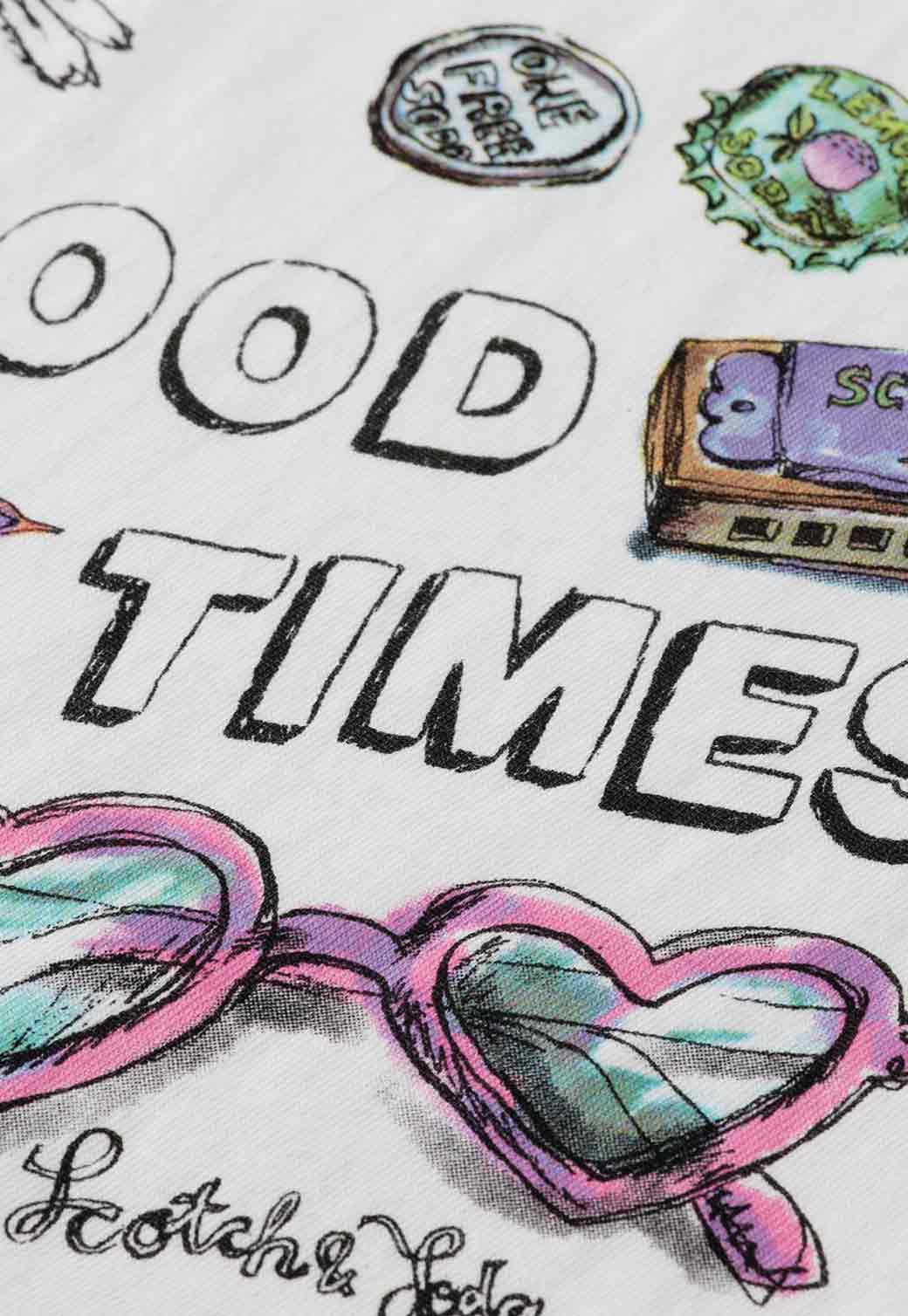 Light Gray טי שירט קצרה לילדות SCOTCH & SODA