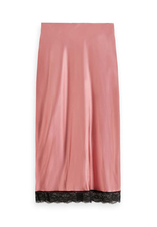 Rosy Brown חצאית מקסי סאטן לנשים SCOTCH & SODA