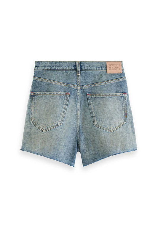 Light Slate Gray מכנסי ג'ינס קצרים לנשים SCOTCH & SODA