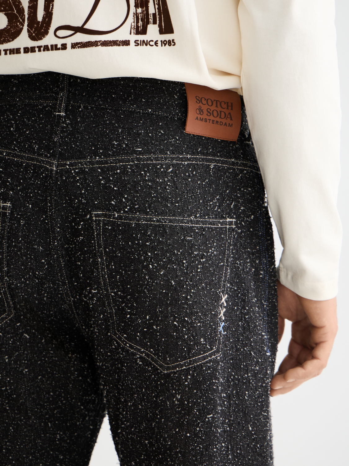 Black ג'ינס ארוך לגברים The Pitch - Loose Fit SCOTCH & SODA