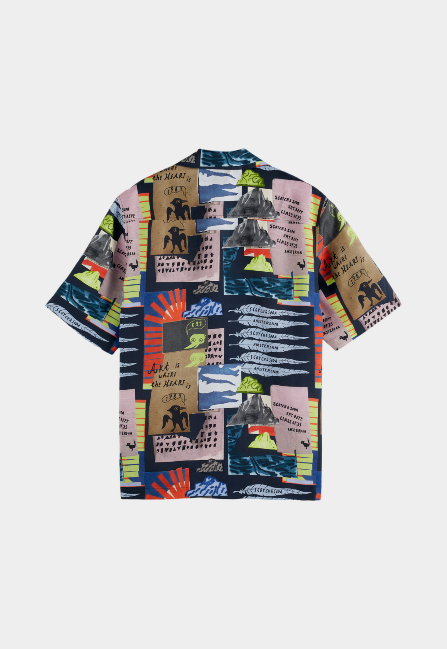 Lavender חולצה מכופתרת קצרה צבעונית לגברים SCOTCH & SODA