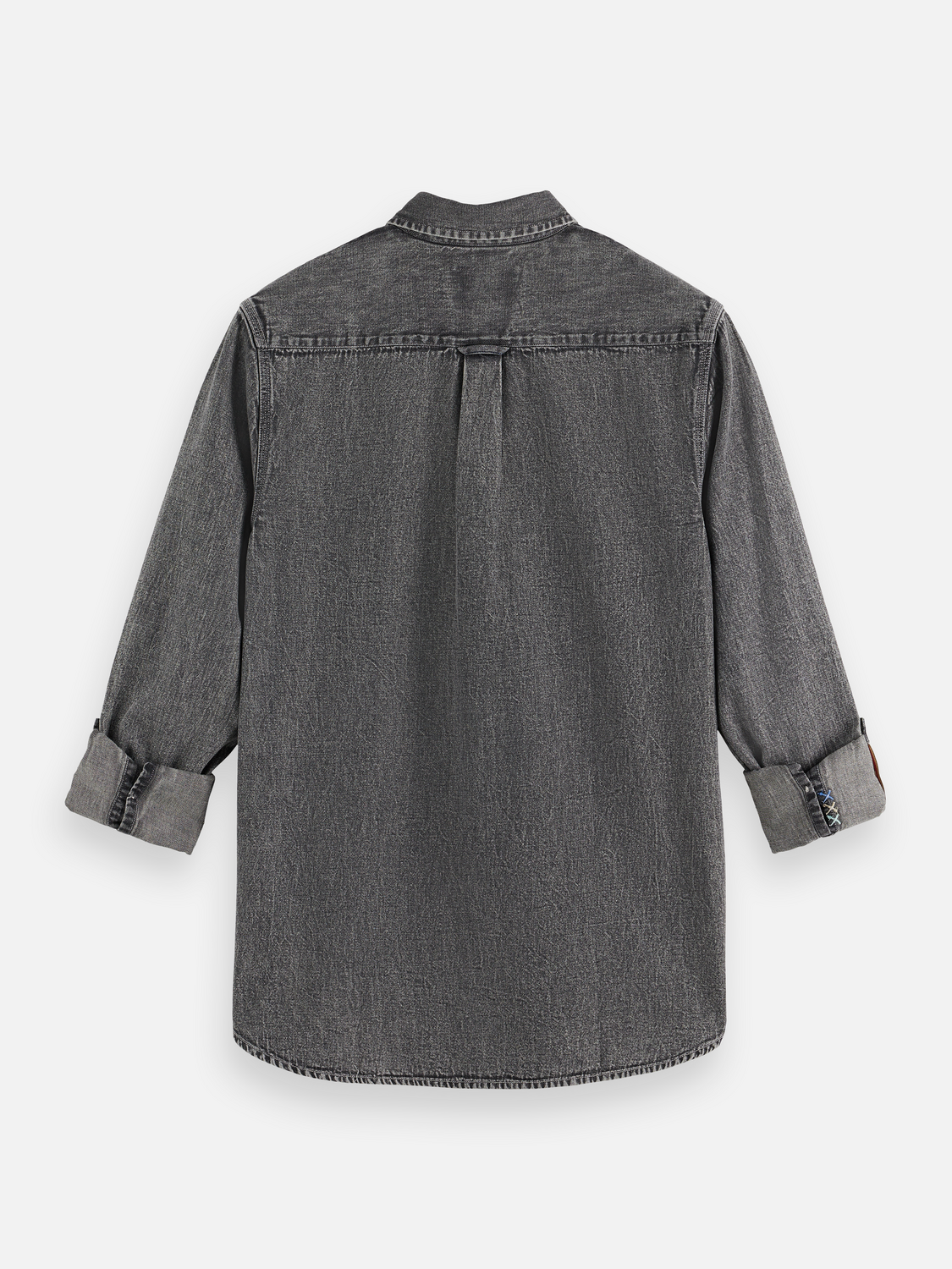 Dark Slate Gray חולצת ג'ינס מכופתרת ארוכה לגברים SCOTCH & SODA