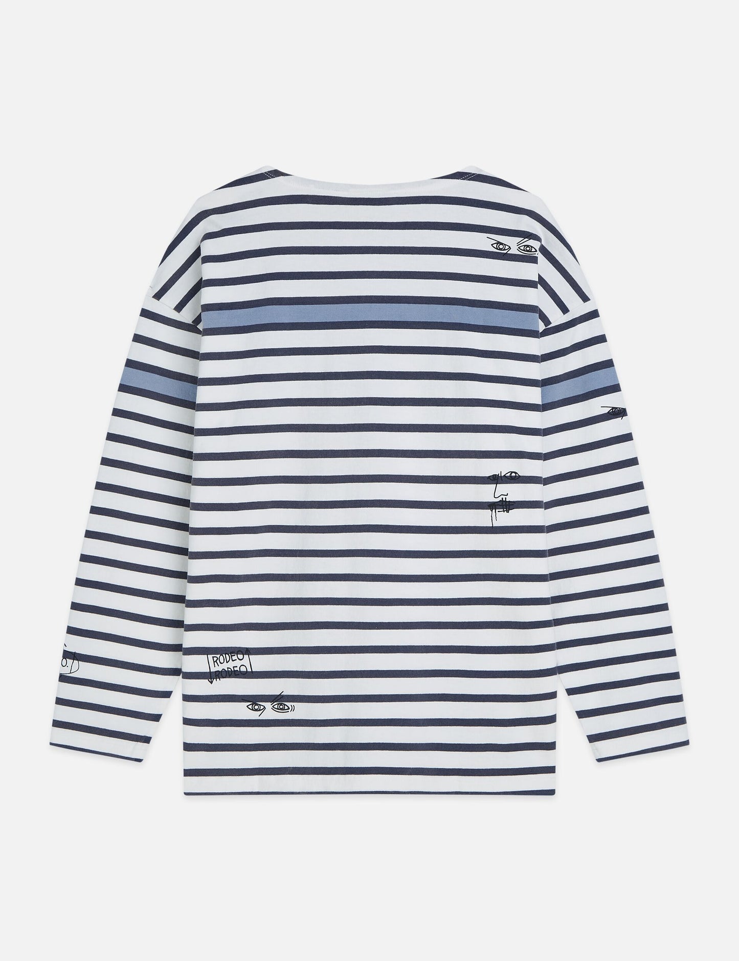 White Smoke טי שירט ארוכה לגברים Scotch & Soda x Basquiat SCOTCH & SODA