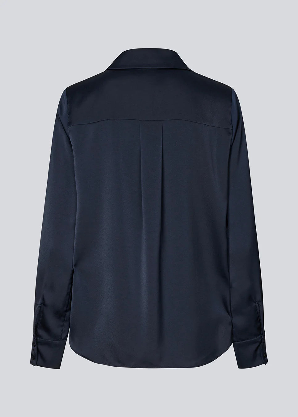 Light Gray חולצה מכופתרת ארוכה סאטן לנשים Pietro MODSTROM