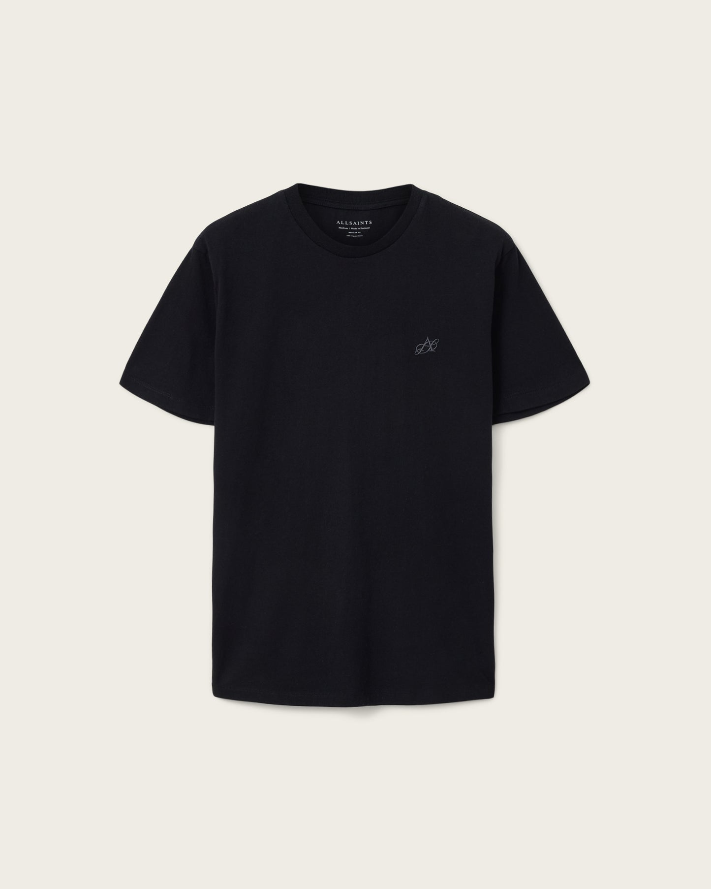 Black טי שירט קצרה לגברים Cipher ALLSAINTS