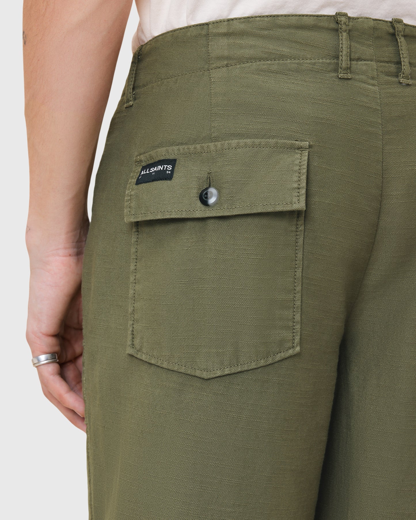 Dark Olive Green מכנסיים ארוכים לגברים Talbot ALLSAINTS