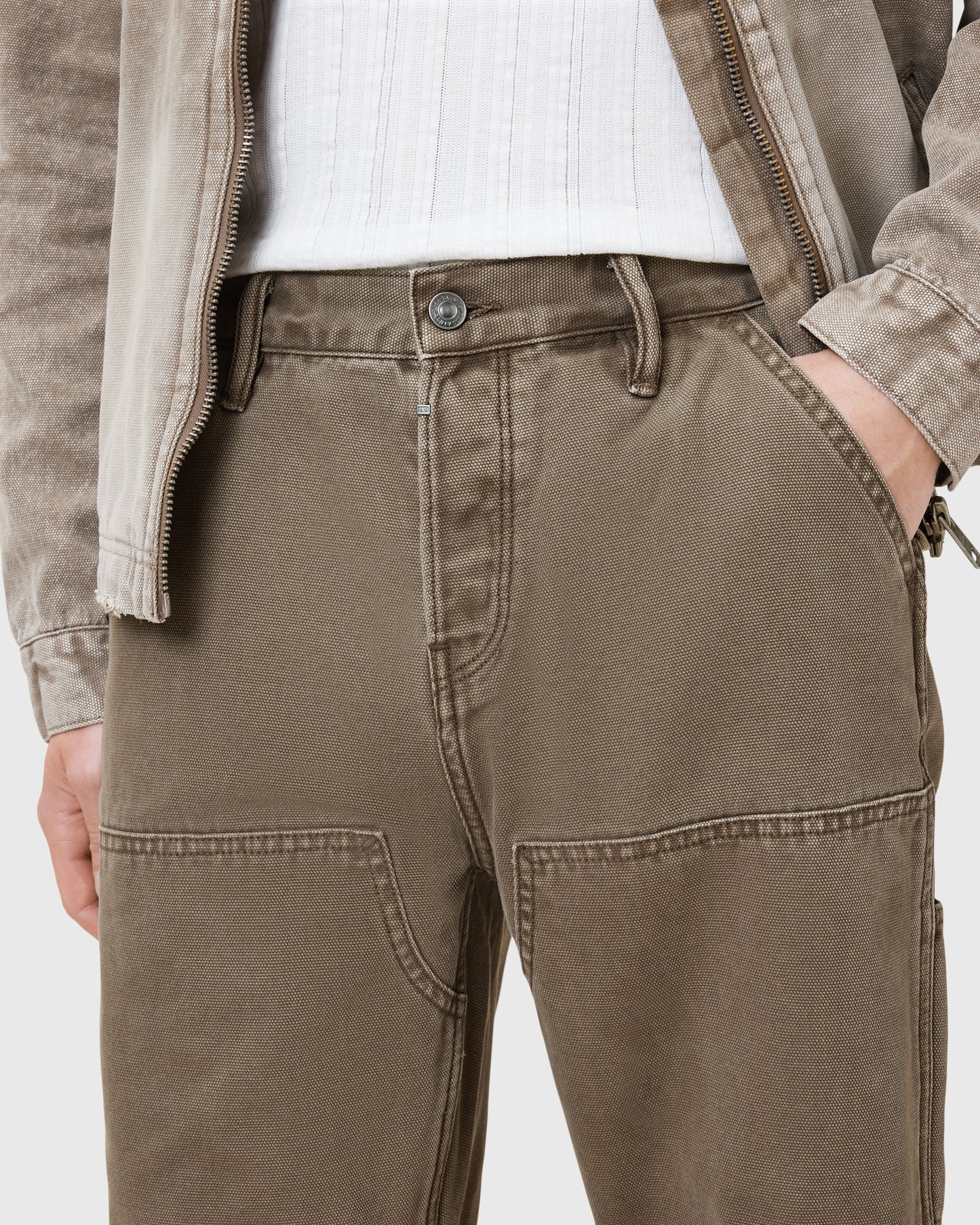 Dim Gray מכנסיים קצרים לגברים Alva ALLSAINTS