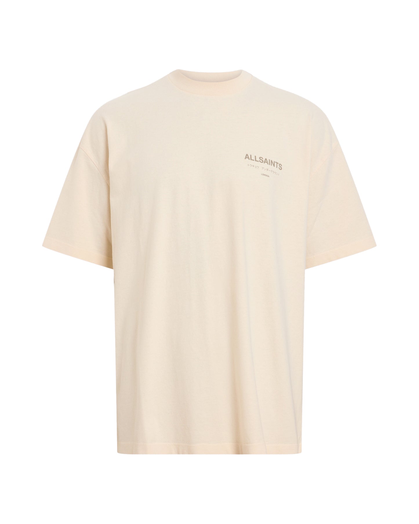 Antique White טי שירט קצרה Underground ALLSAINTS