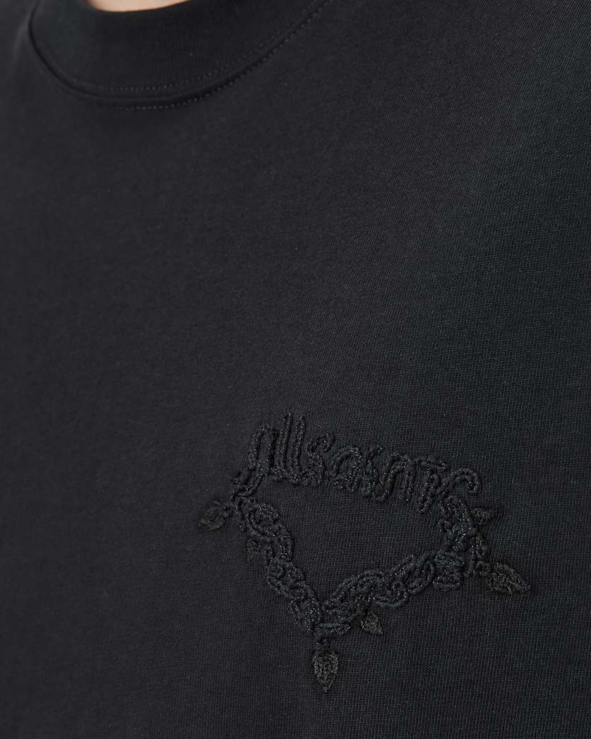 Dark Slate Gray טי שירט קצרה לגברים Washed Tee ALLSAINTS
