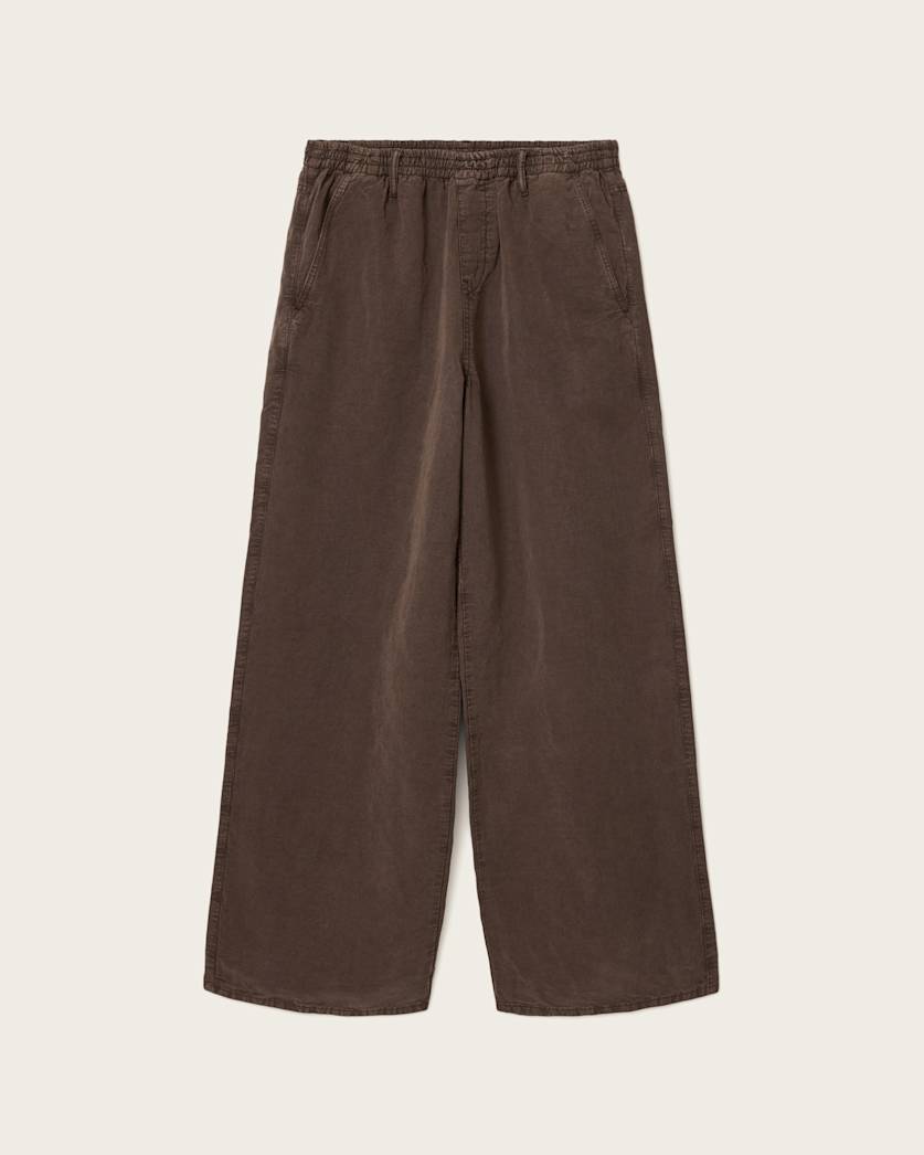 Dark Slate Gray מכנסי פשתן לגברים Korten ALLSAINTS