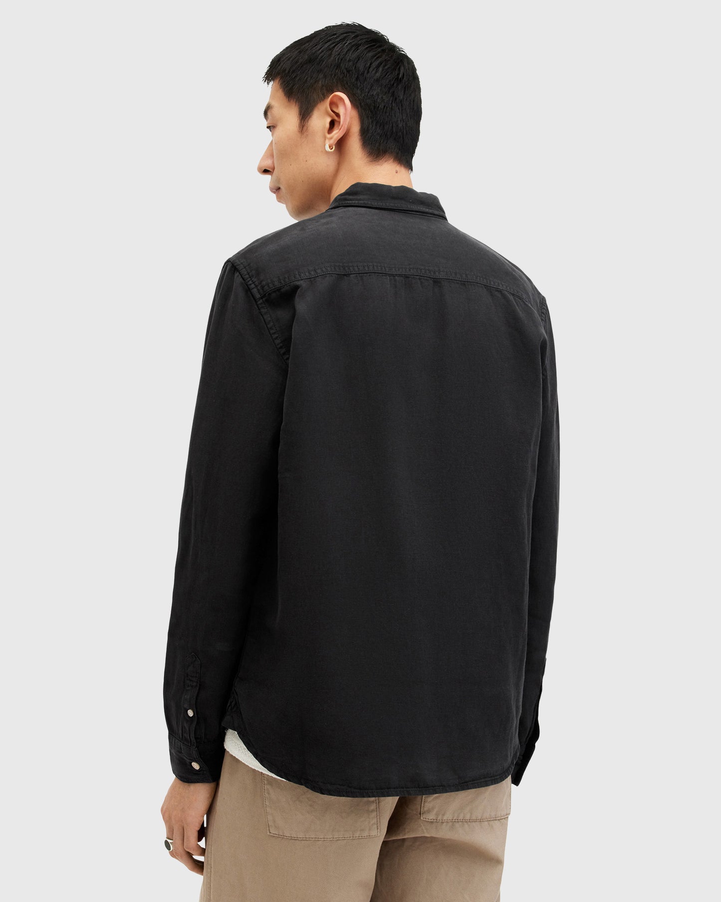 Lavender חולצה מכופתרת ארוכה לגברים Laguna ALLSAINTS