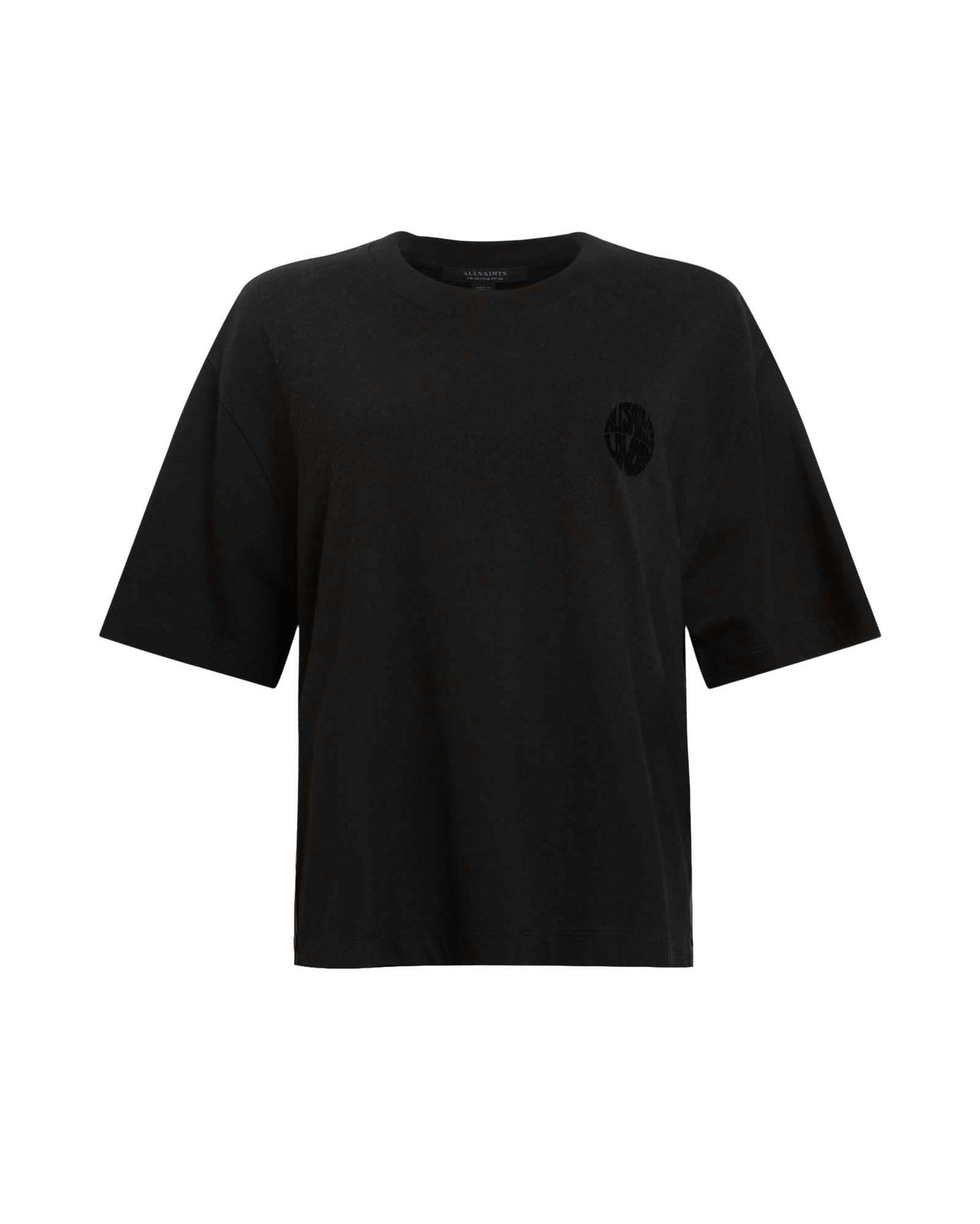 Black טי שירט קצרה לנשים Zanda ALLSAINTS