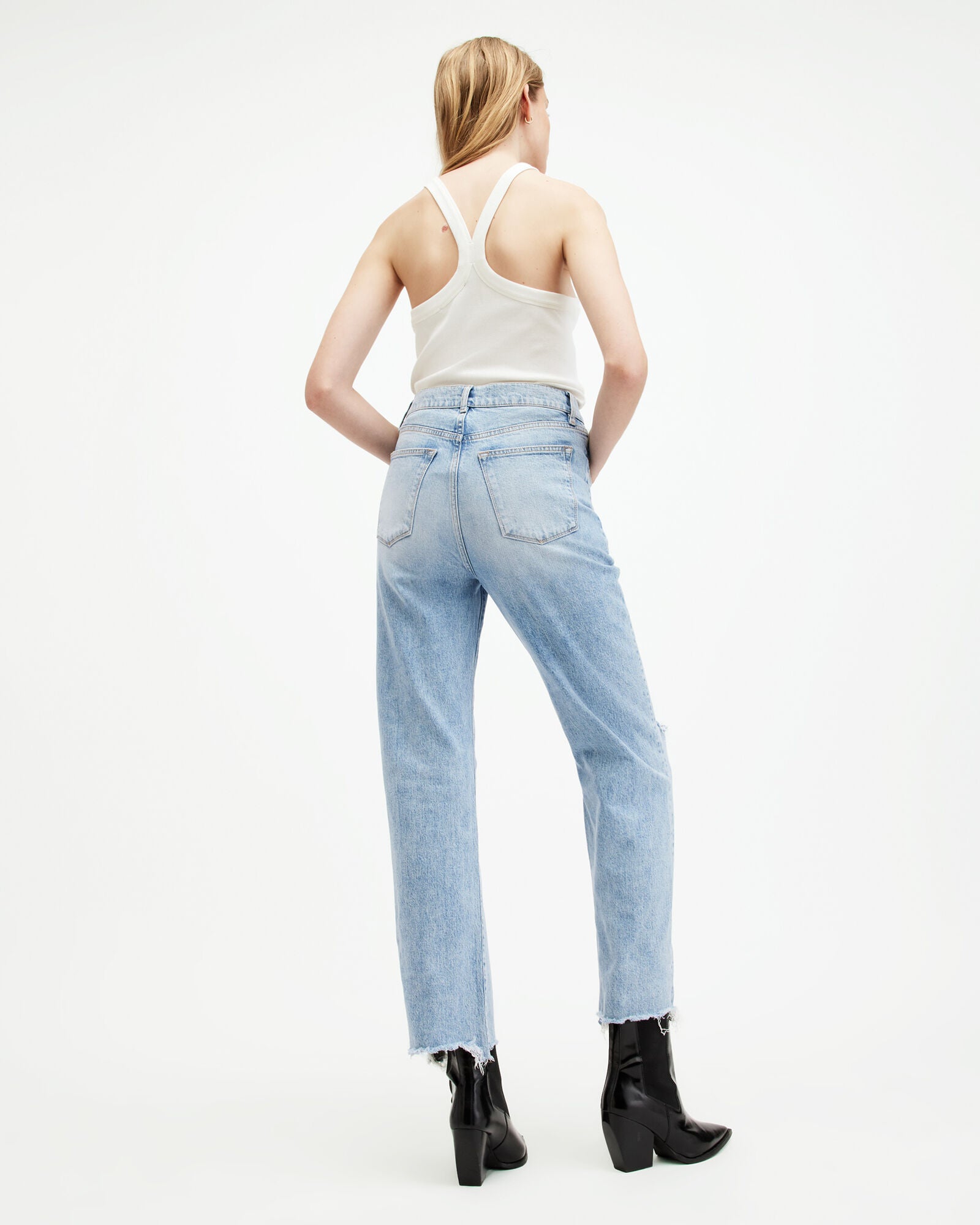 White Smoke ג'ינס ארוך לנשים Edie ALLSAINTS