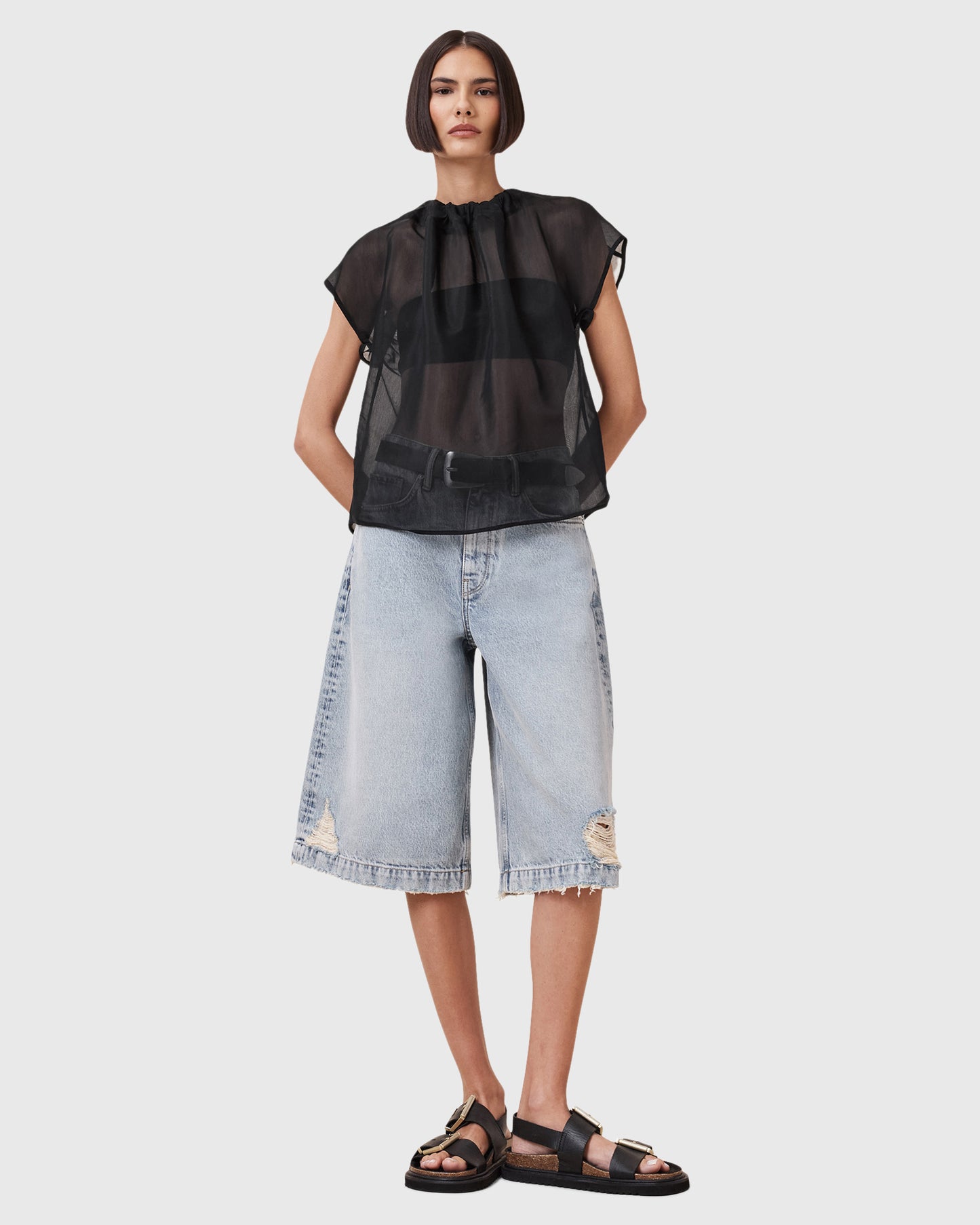 Lavender חולצה קצרה לנשים Trisha ALLSAINTS