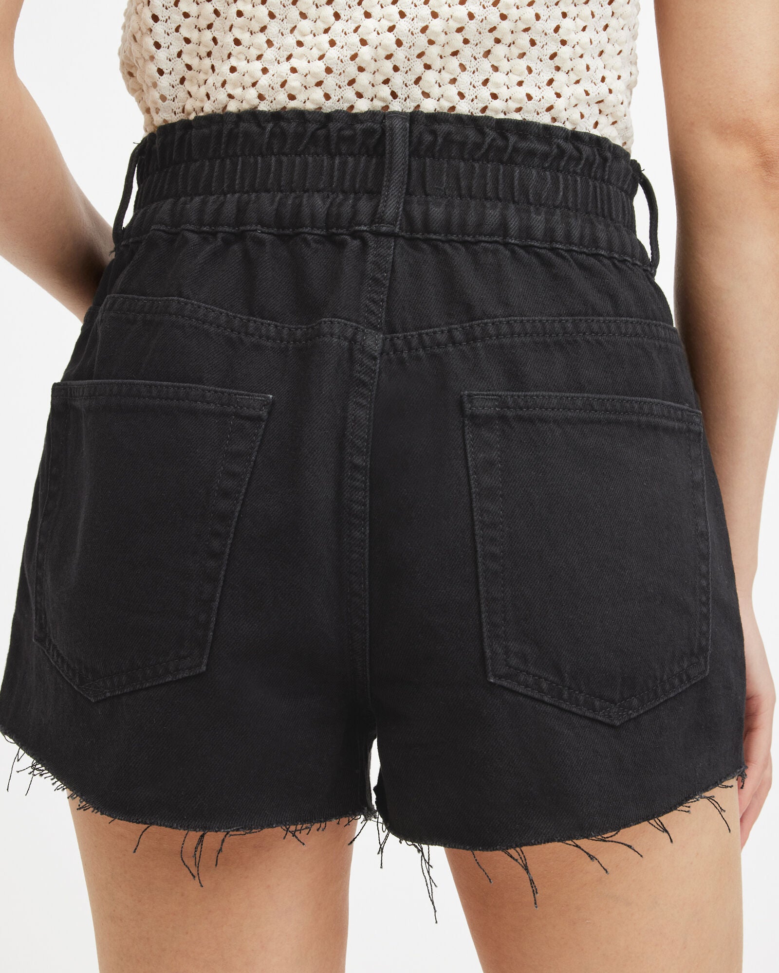 Dark Slate Gray ג'ינס קצר לנשים Hailey ALLSAINTS