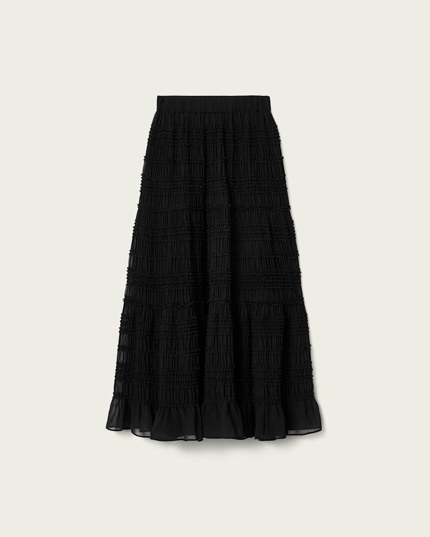 Black חצאית מקסי לנשים Lotus ALLSAINTS