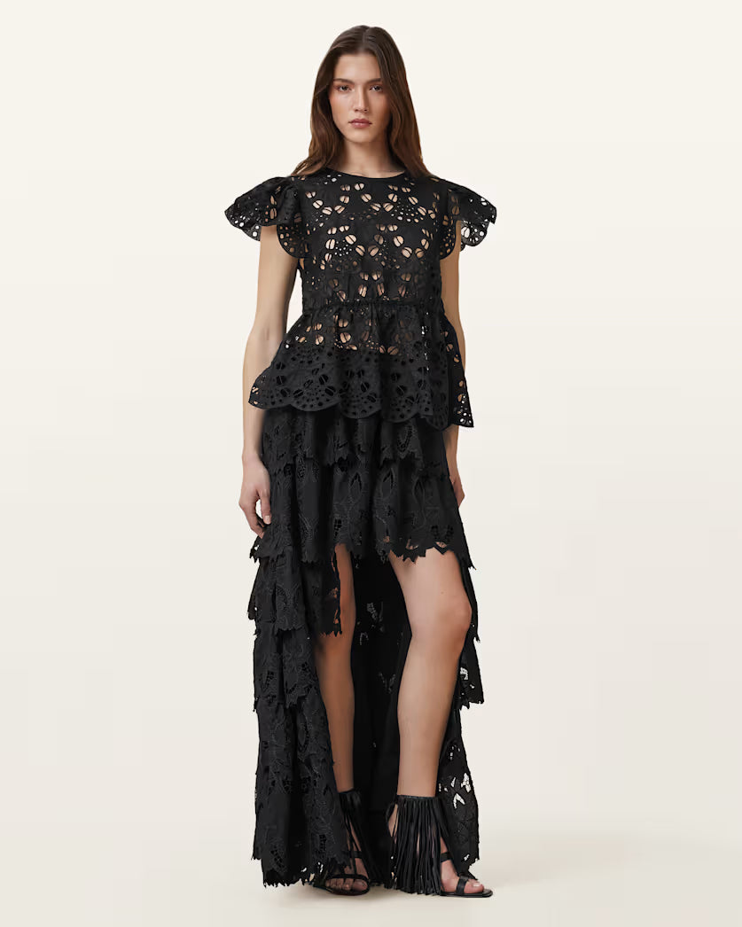 Black חולצה קצרה לנשים Meadow ALLSAINTS