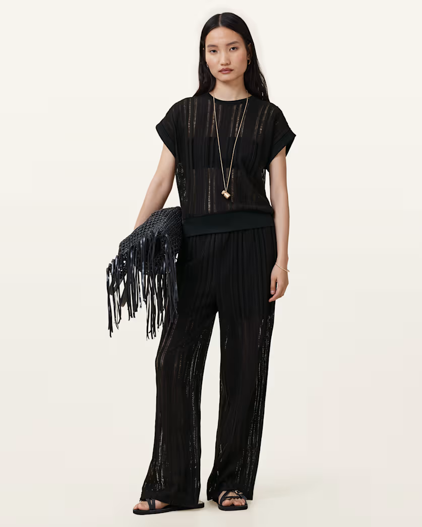 Black חולצה קצרה לנשים Giana ALLSAINTS