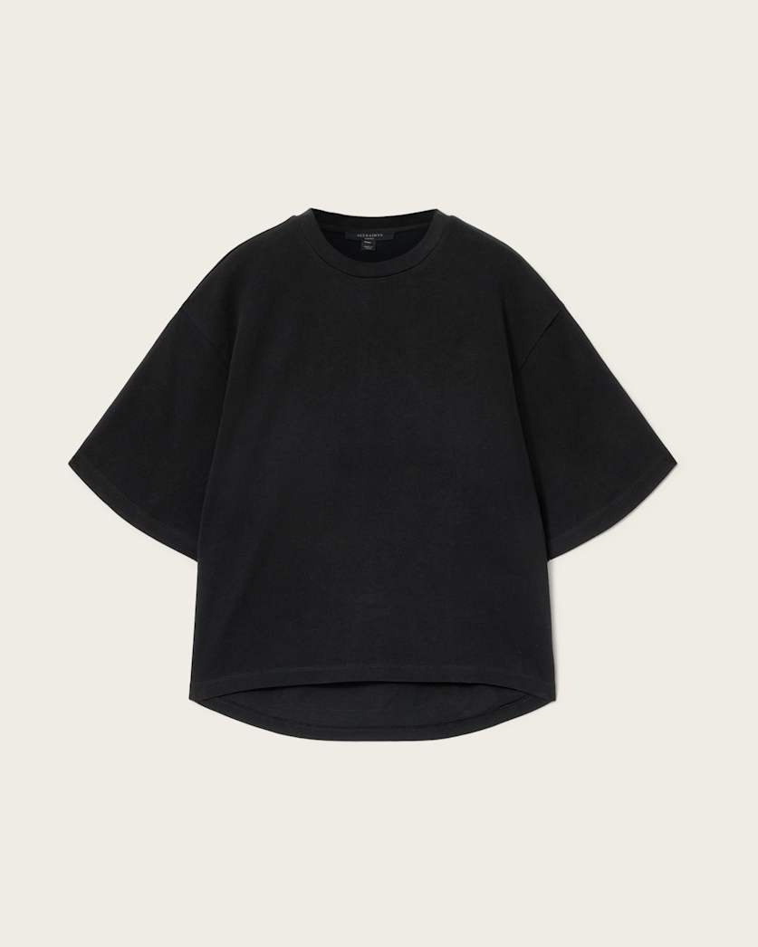 Black טי שירט קצרה לנשים Esme Amelie Tee ALLSAINTS