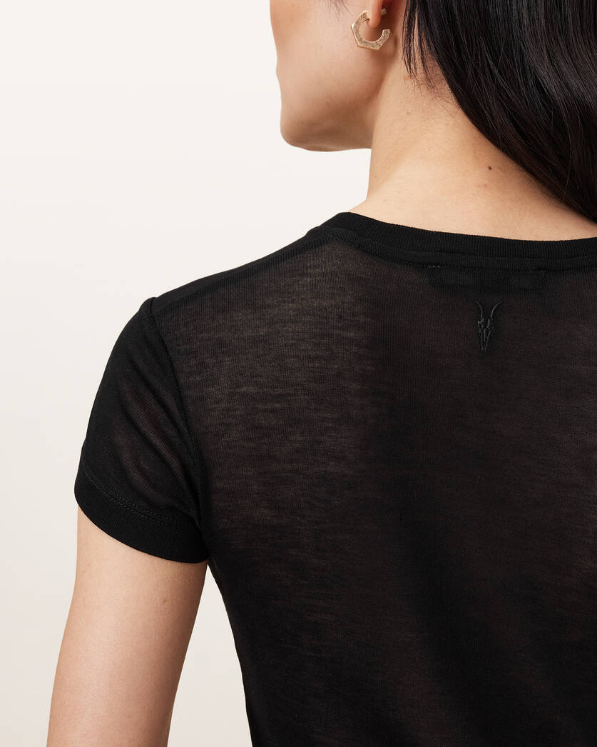 Antique White טי שירט קצרה לנשים June ALLSAINTS