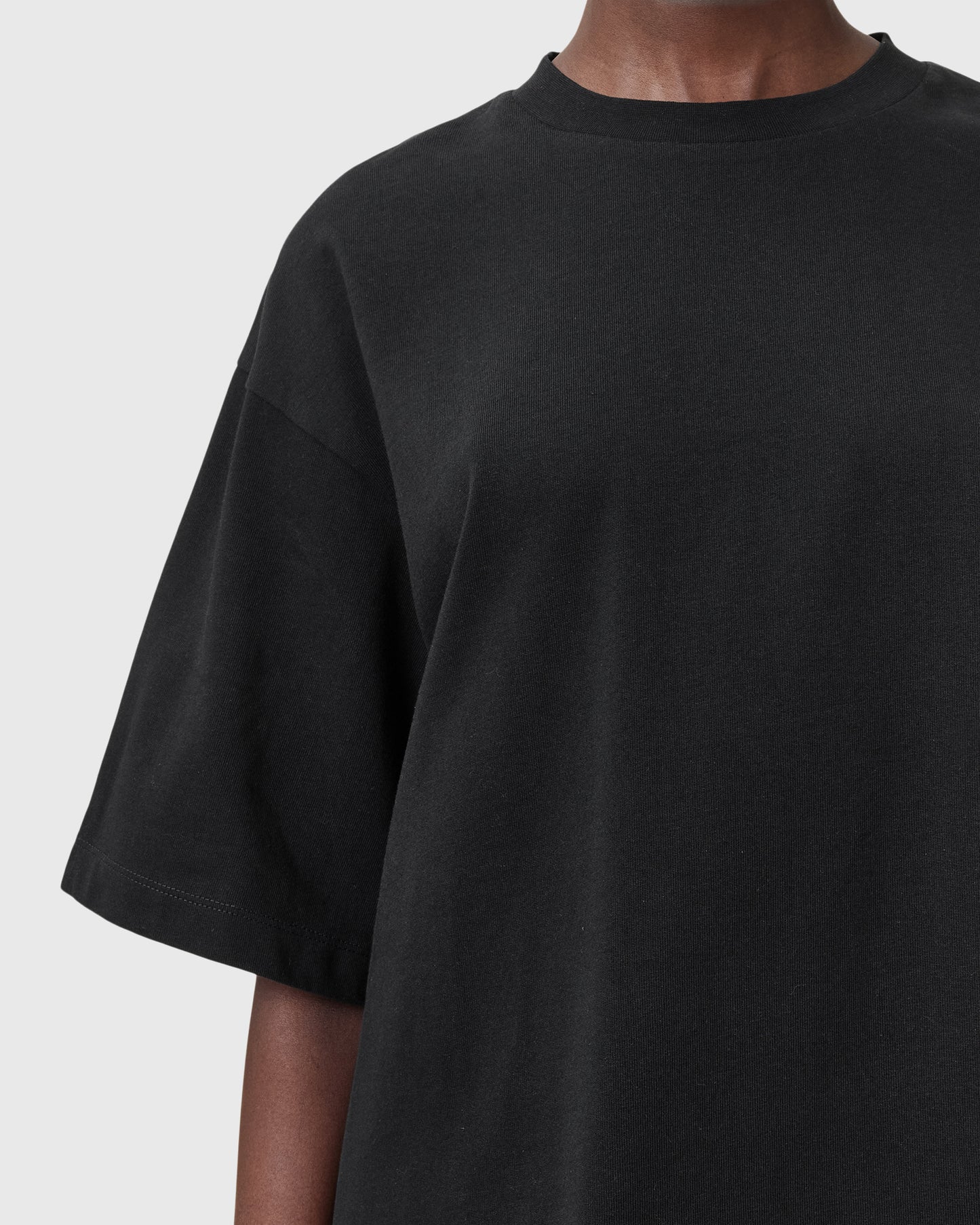 Lavender טי שירט אוברסייז קצרה לנשים Amelie Crochet ALLSAINTS