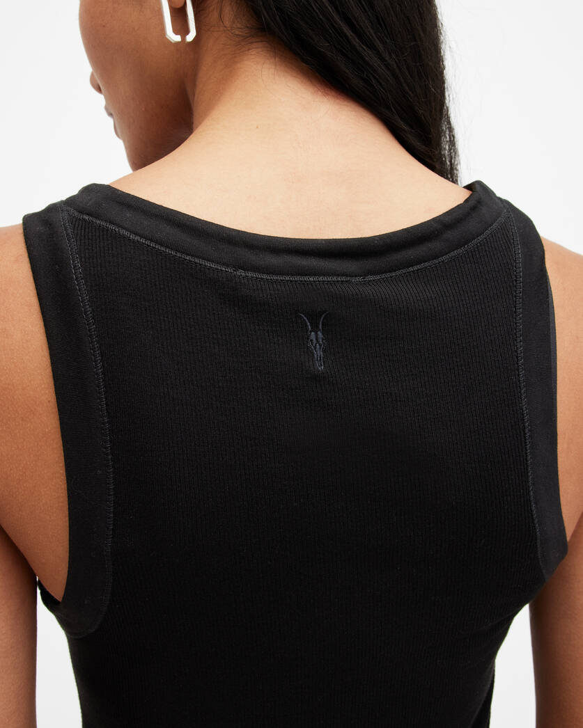 Black גופיה לנשים Rina ALLSAINTS