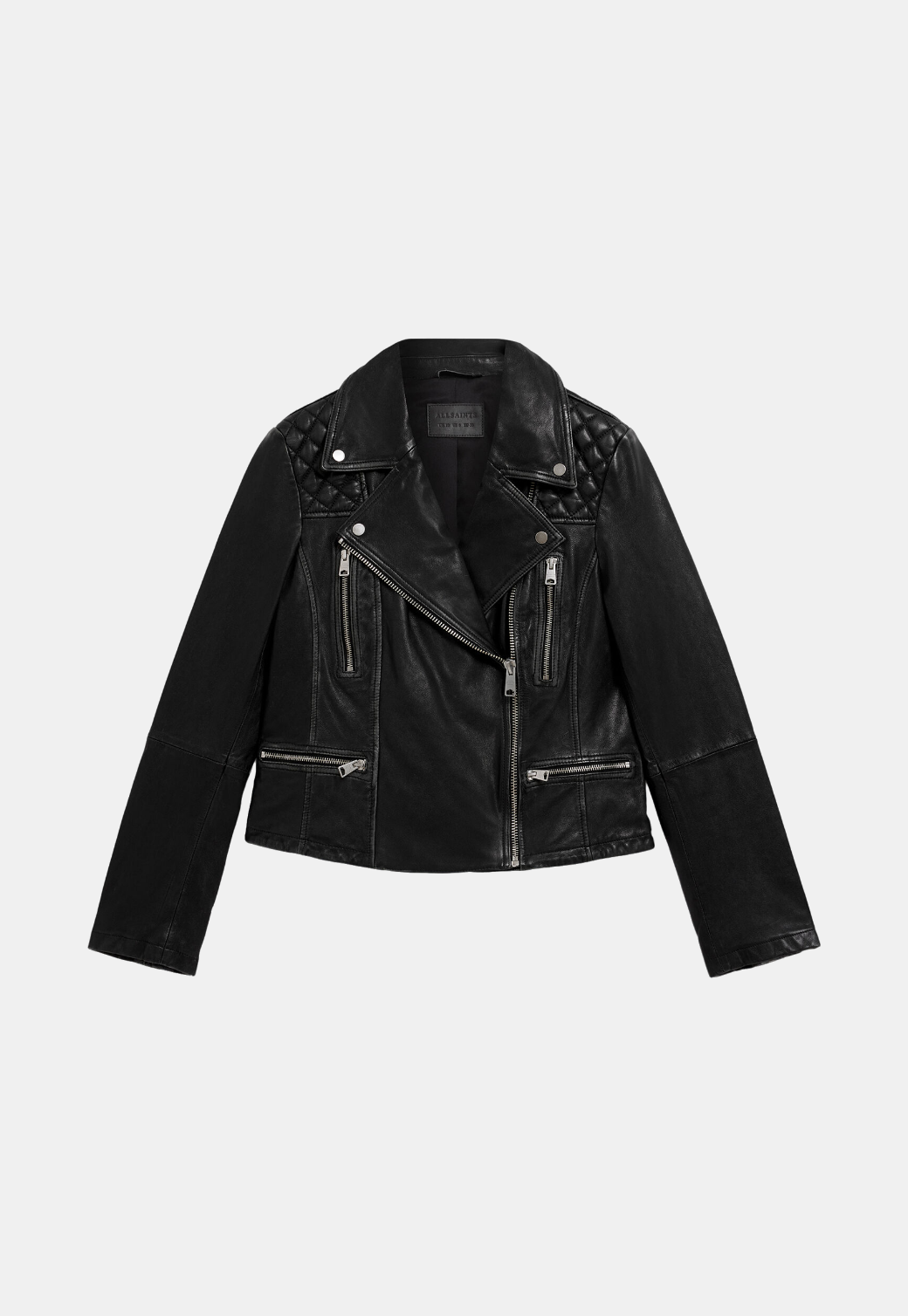 Black ג'קט עור לנשים Cargo ALLSAINTS