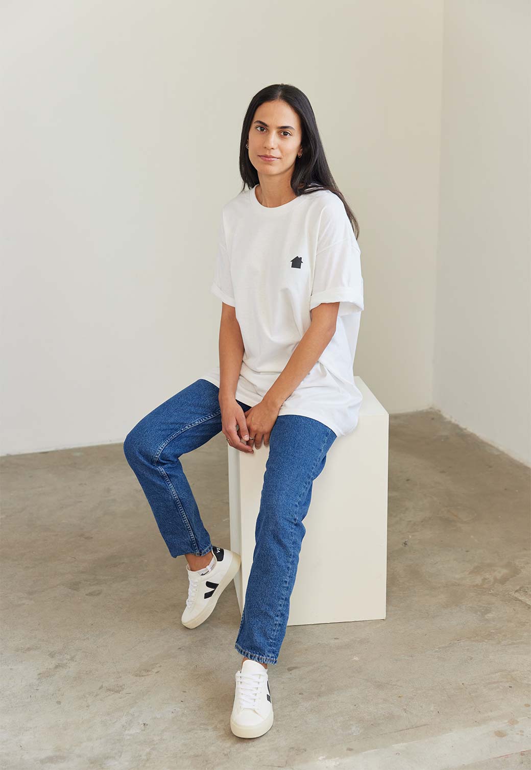 Gray טי שירט קצרה 'לחזור הביתה' BORDER :story