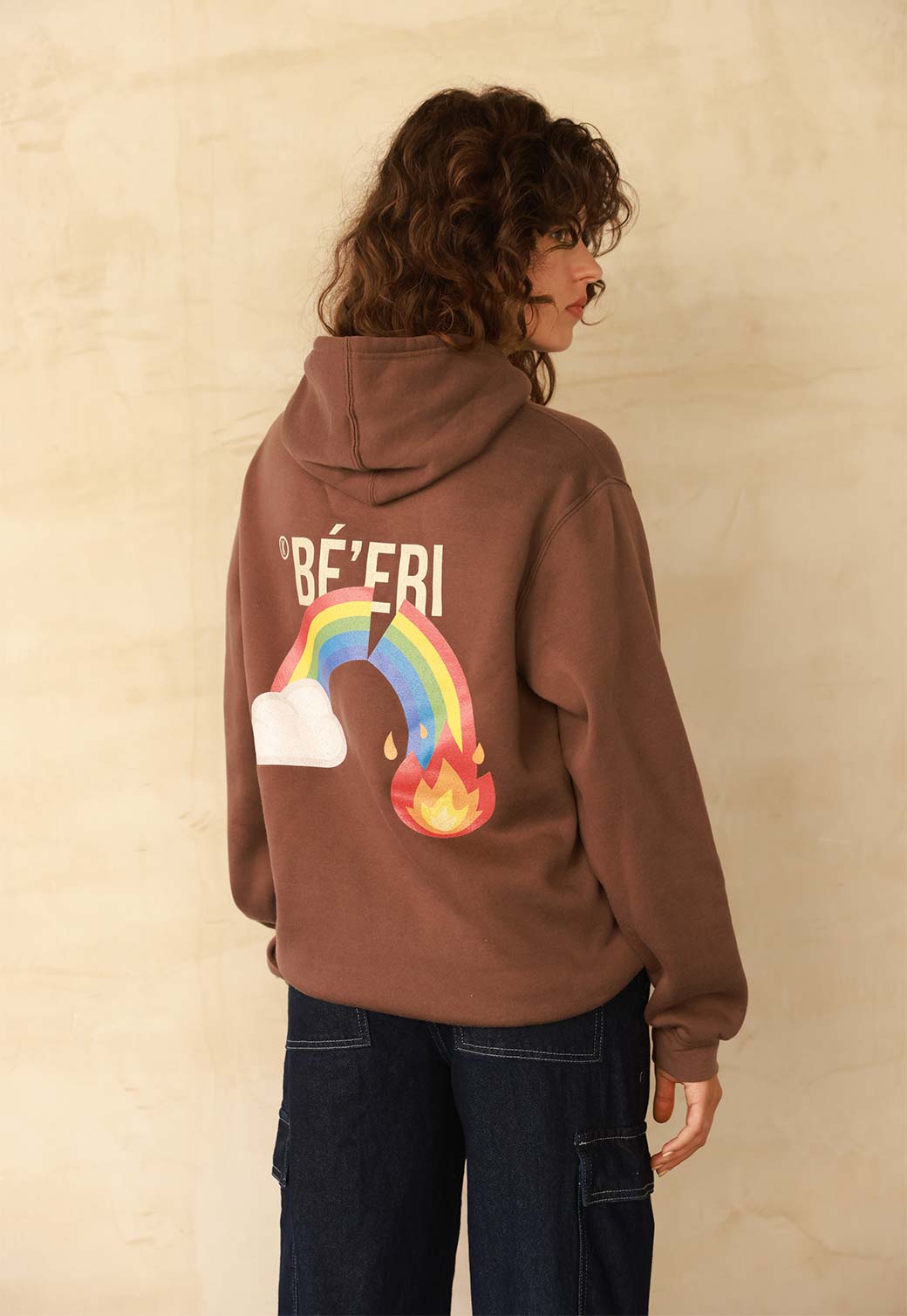 Wheat קפוצ'ון BE'ERI RAINBOW BORDER :story