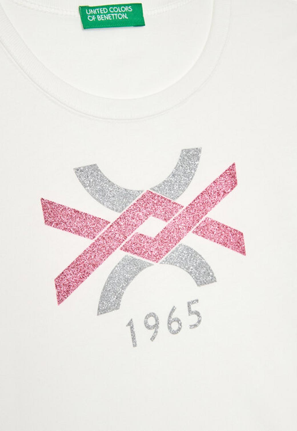 Beige טי שירט קצרה לילדים BENETTON