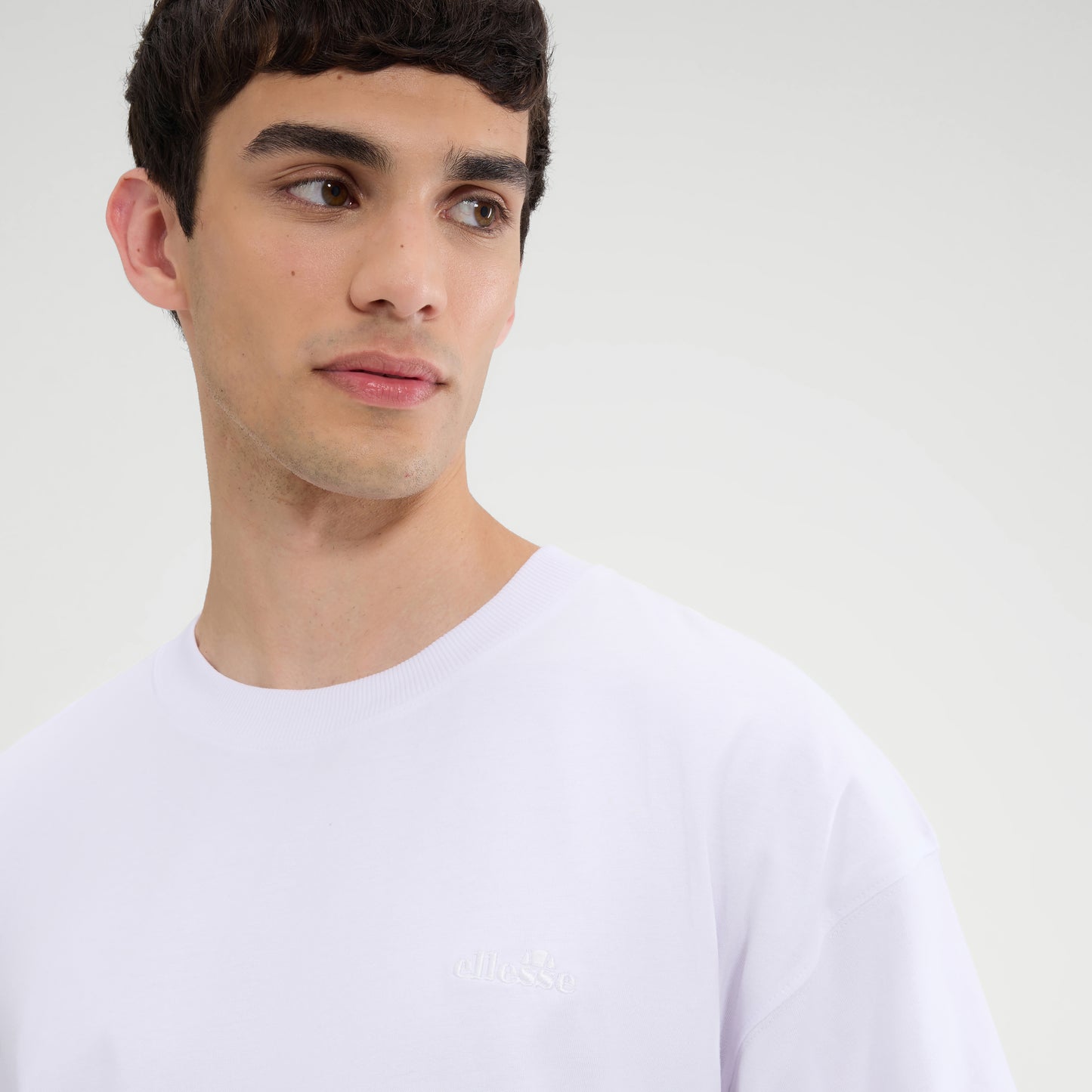 Light Gray טי שירט קצרה לגברים Suisio ELLESSE