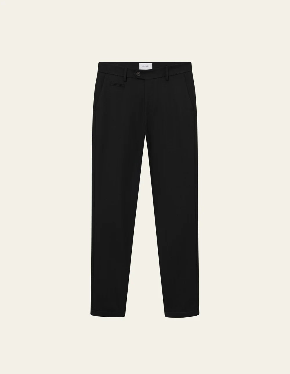 Black מכנסיים ארוכים לגברים Como Herringbone LES DEUX