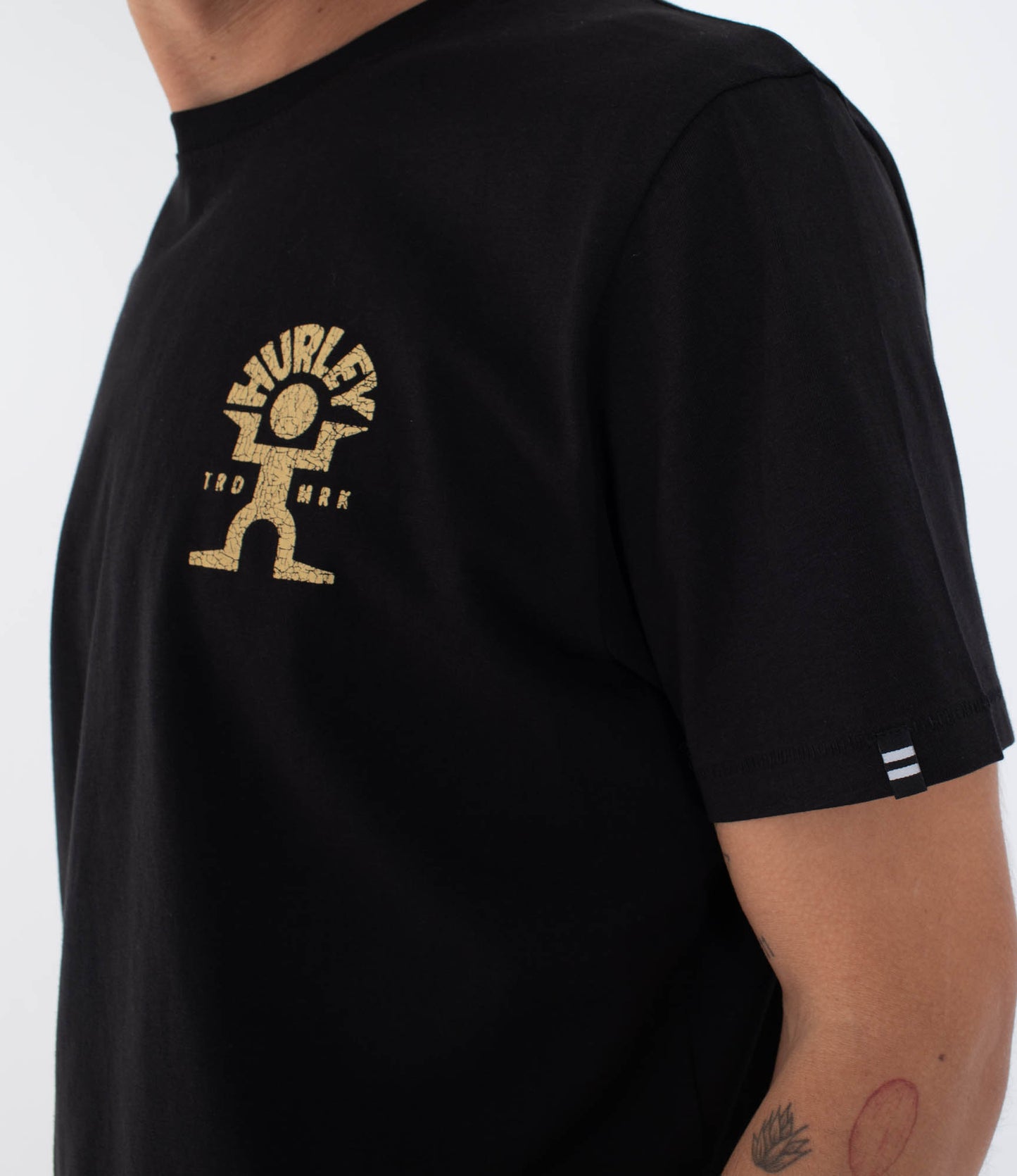 Black טי שירט קצרה לגברים Dancer HURLEY