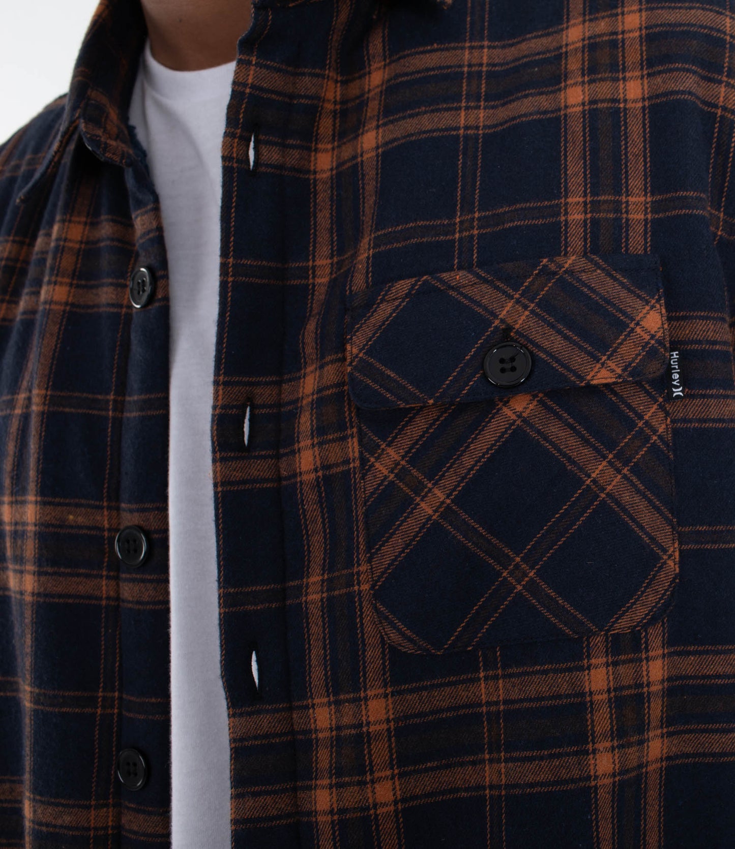 Black חולצה מכופתרת ארוכה לגברים Axe HURLEY