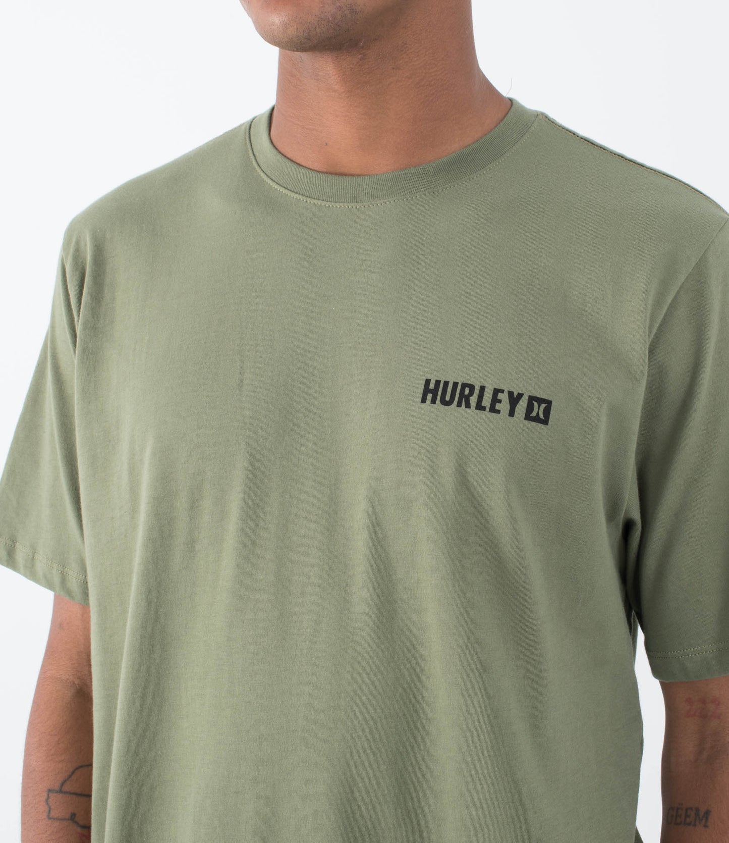 Slate Gray טי שירט קצרה לגברים Four HURLEY