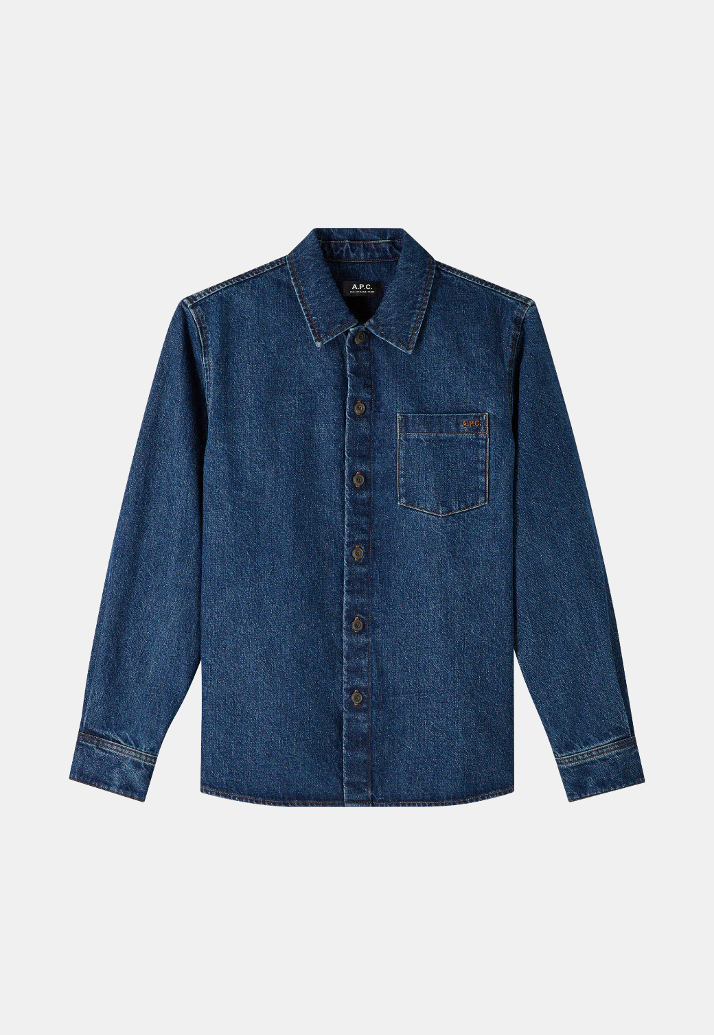 Dark Slate Gray חולצת ג'ינס לגברים Vittorio A.P.C