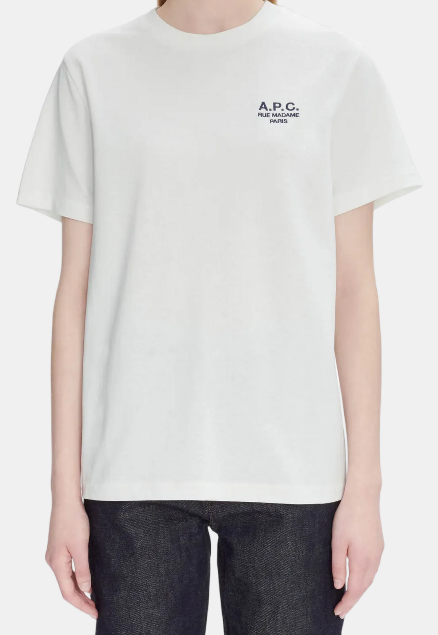 Light Gray טי שירט קצרה לגברים / נשים Rue A.P.C