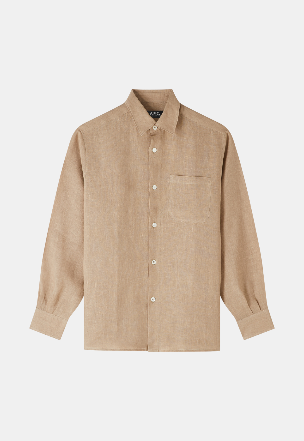 Light Gray חולצה מכופתרת ארוכה לנשים Sela A.P.C