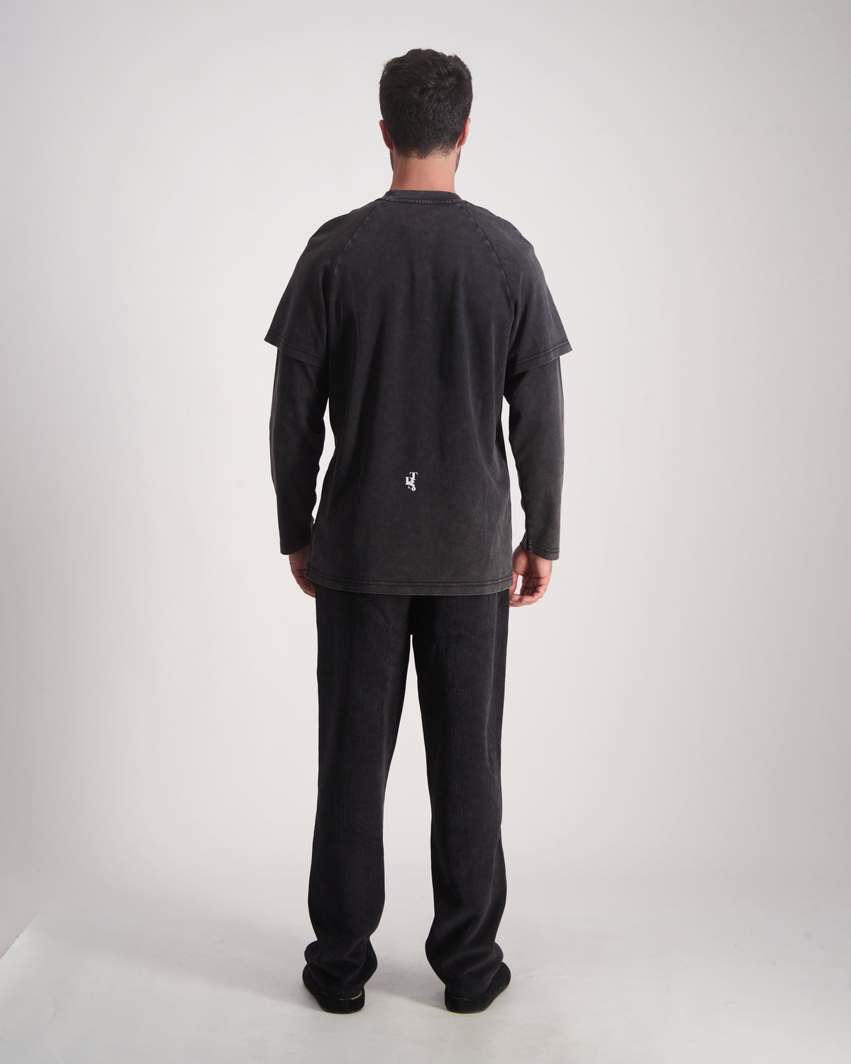 Light Gray מכנסיים ארוכים לגברים Jonhnny Corduroy 05 THIRTY DEGREES