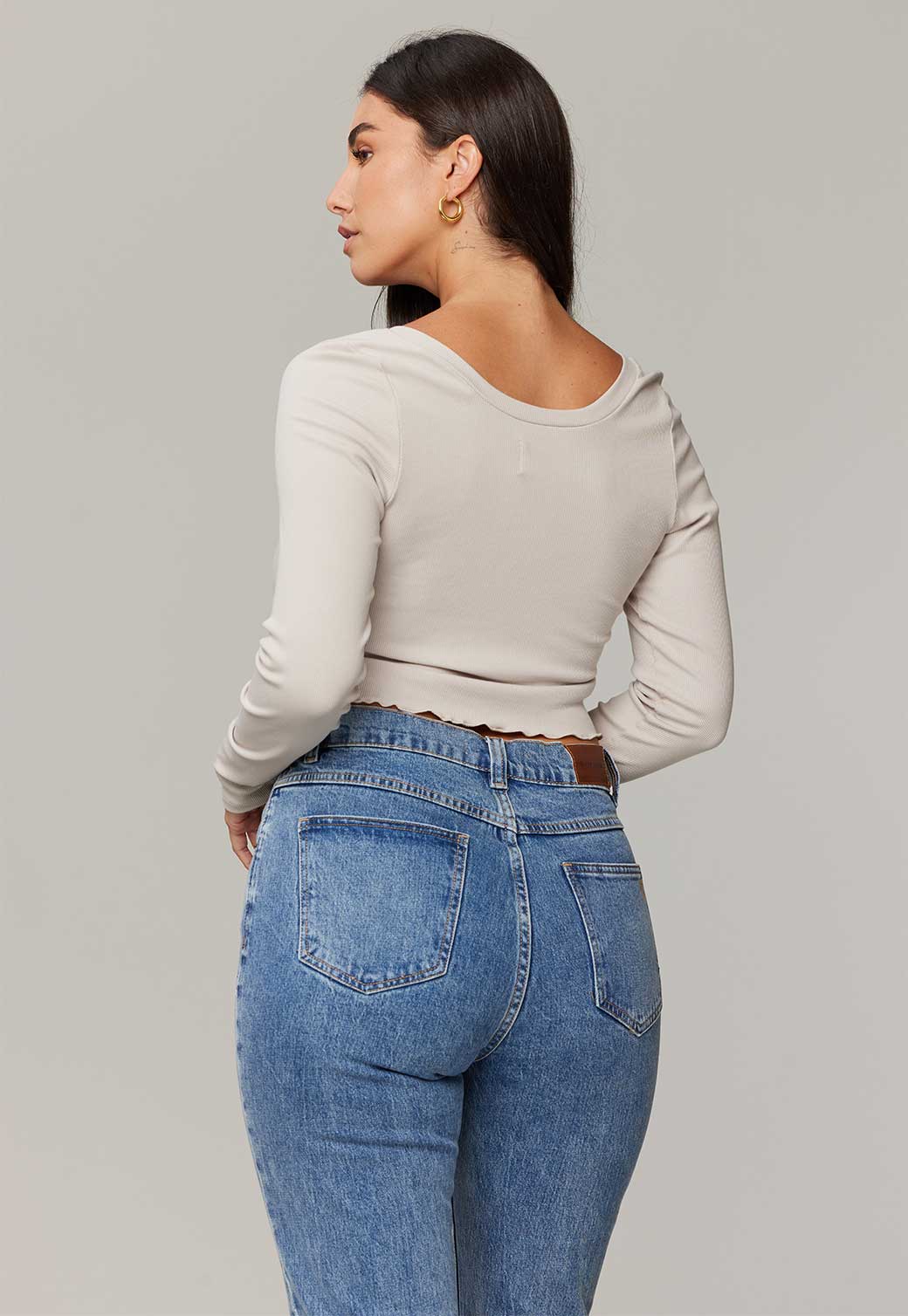 Gray חולצה ארוכה לנשים Meghan PAPER.