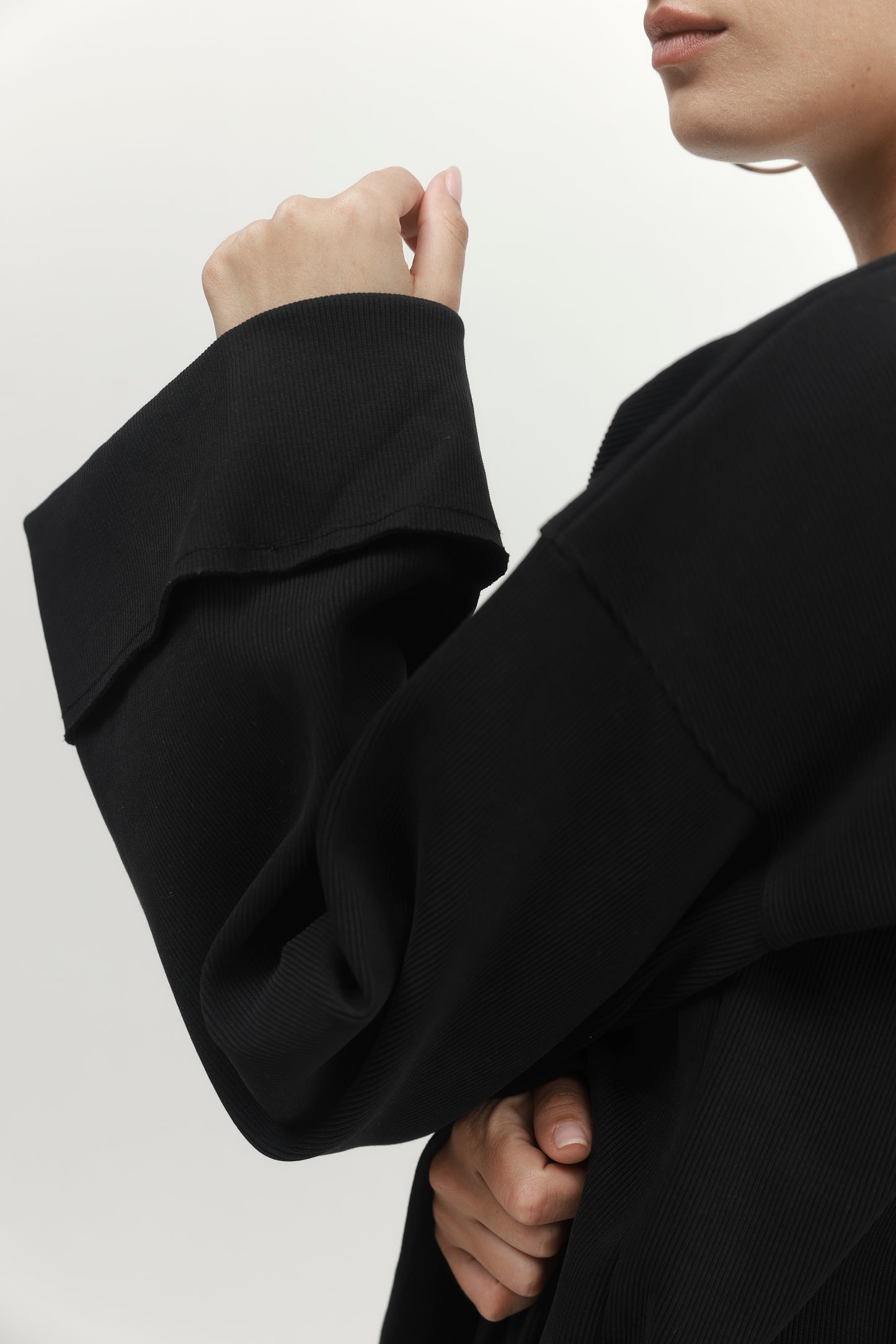 Light Gray חולצה ארוכה לנשים Pleated PAPER