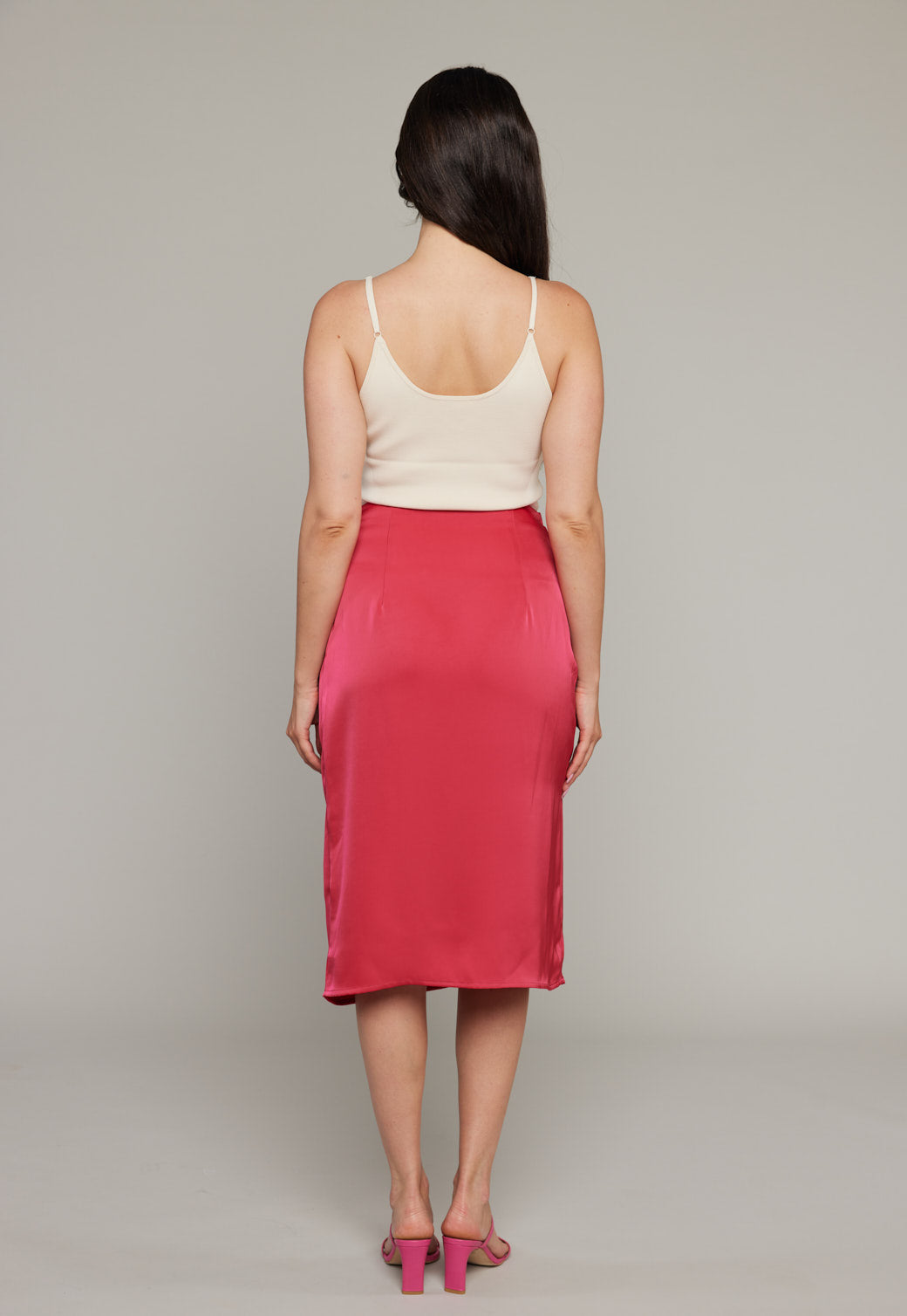 Dark Gray חצאית מידי לנשים Yam PAPER.