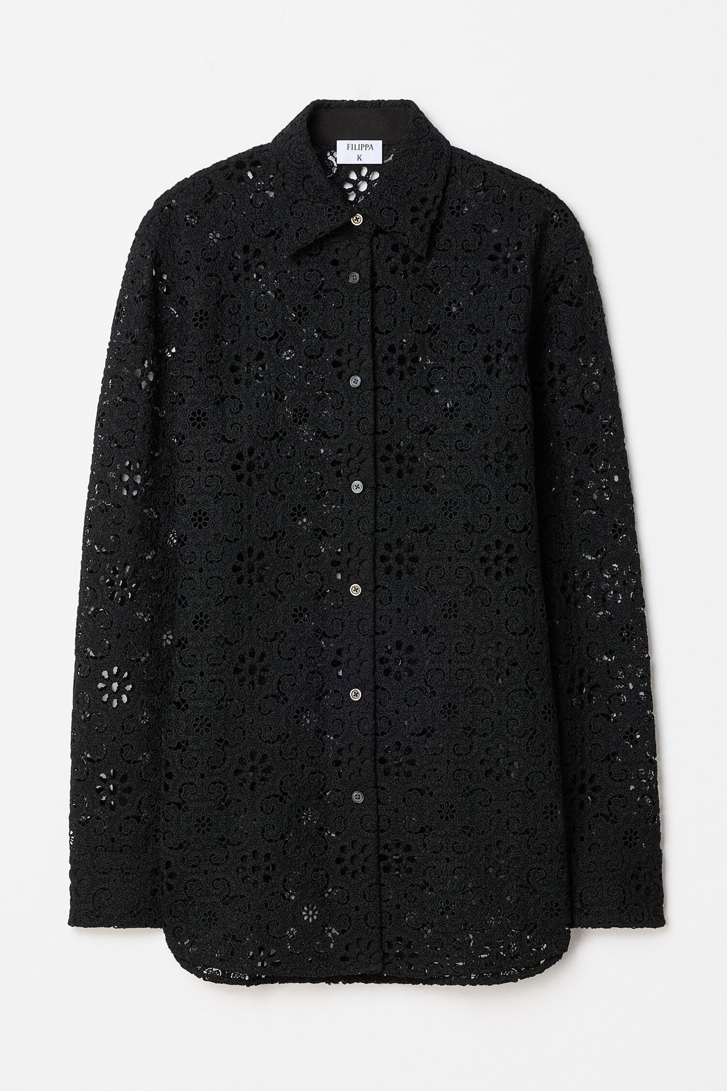 Black חולצה לנשים Lace Shirt FILIPPA K